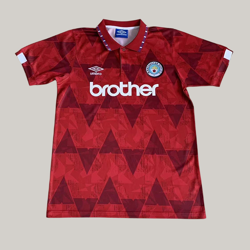 1991/1992 Retro Manchester City Away Football Shirt 1:1 Thai Quality