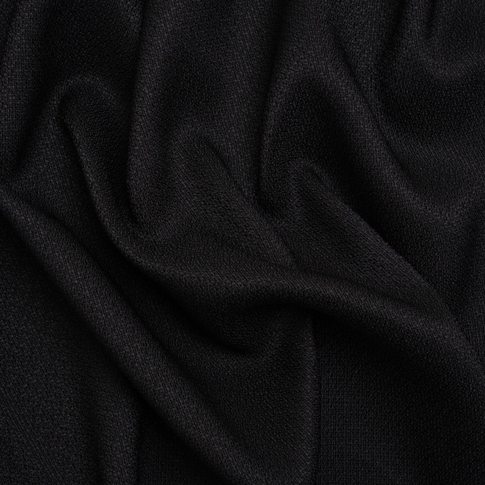 Stretch Textured Polyester Woven - Black - Designer Deadstock - Joann Fabrics