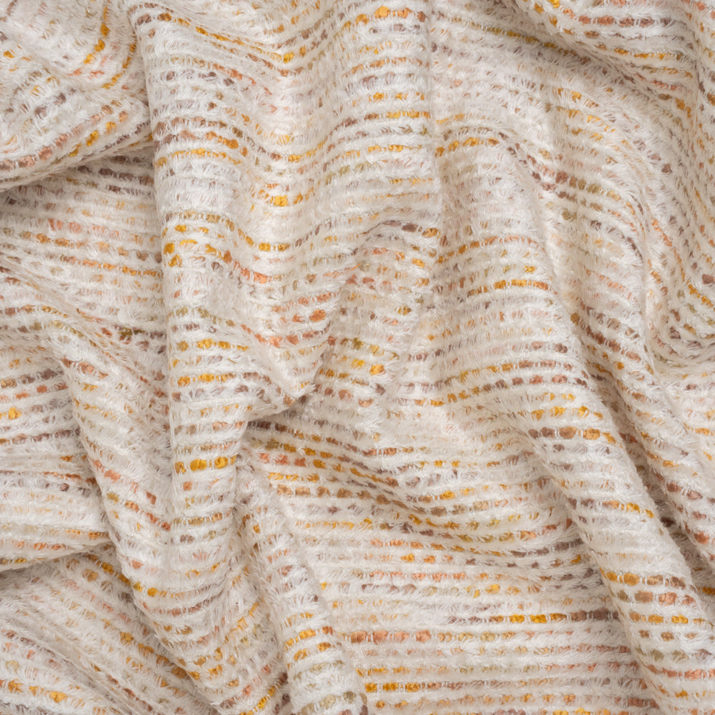 Recycled Olefin and Acrylic Upholstery Boucle and Chenille Tweed - Turmeric Root Stripes - Virginia Collection - Joann Fabrics
