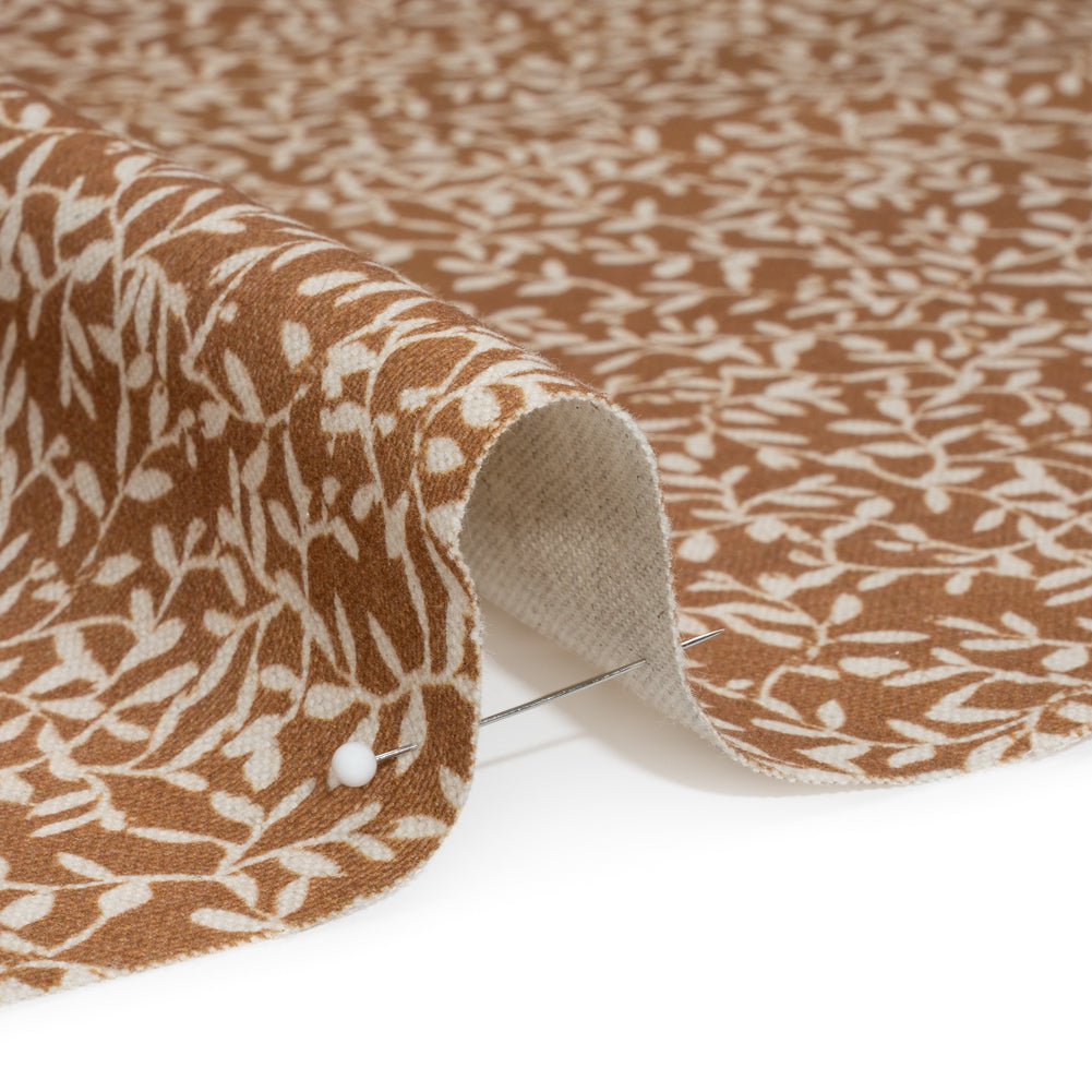 Brushed Cotton and Linen Canvas - Spice Little Vines - British Imported - Joann Fabrics