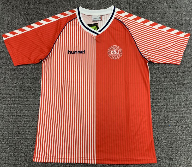1986 Retro Denmark National Team Home Football Shirt 1:1 Thai Quality
