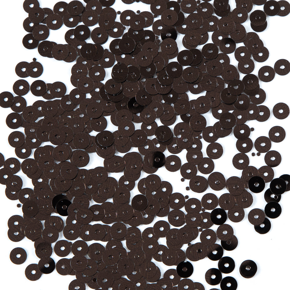 Bag of Brown Color Loose Sequins with Silver Back - 5mm - Joann Fabrics