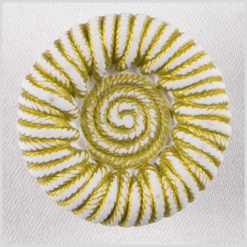 Plastic Shank Back Button - 36L/23mm - White and Gold Coiled Ropes - Joann Fabrics