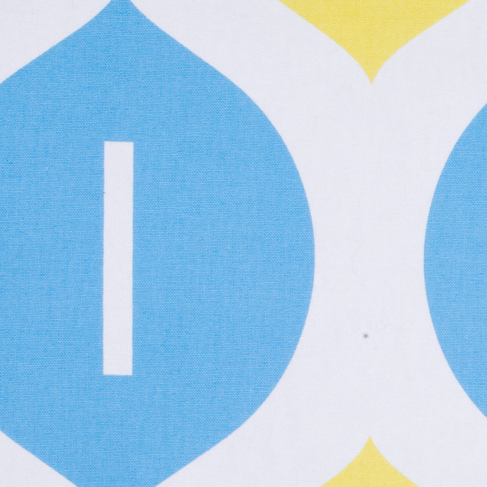 Off-White/Maize/Sky Blue Geometric Canvas - Joann Fabrics