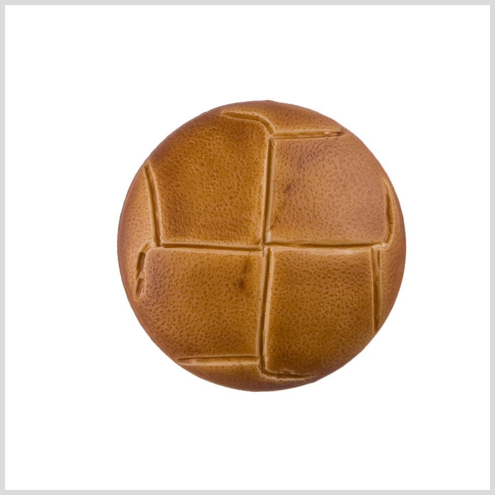 Plastic Shank Back Button - 36L/23mm - Tan Faux Leather Knot - Joann Fabrics