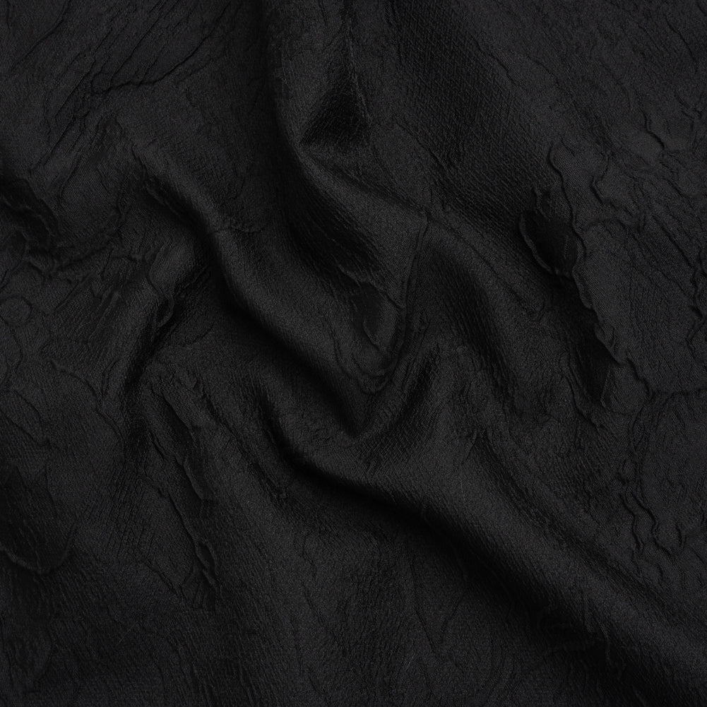 Luminous Black Crinkled Luxury Brocade - Joann Fabrics