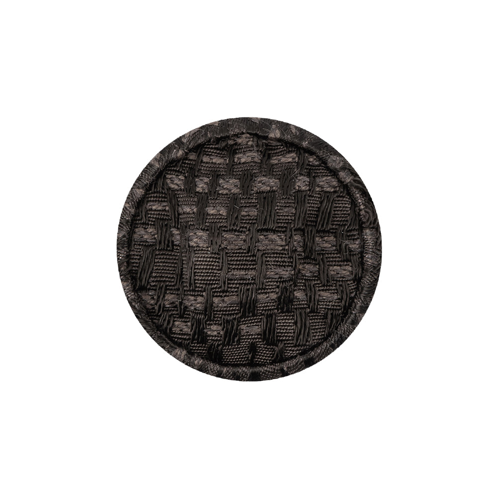 Brunette Jacquard Fabric Covered Domed Cotton Blend Sew On Button - 36L/23mm - Joann Fabrics