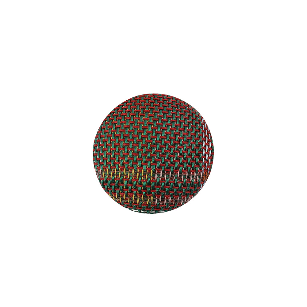 Red, Blue and Yellow Checks Dobby Fabric Covered Domed Cotton and Metal Sew On Button - 24L/15mm - Joann Fabrics