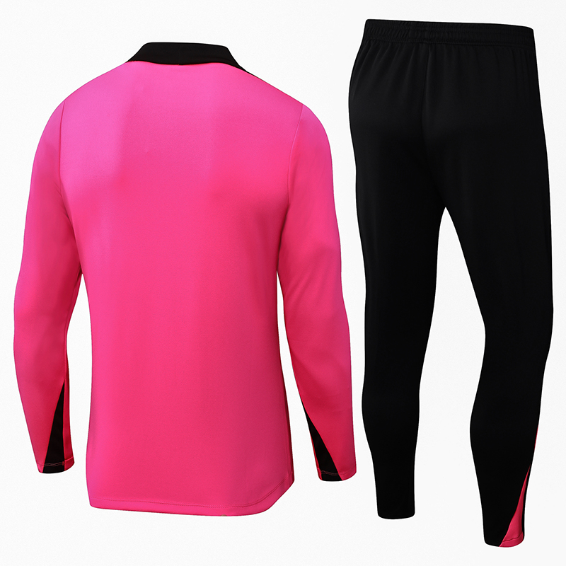2024/2025 Chelsea Half-Pull Training Suit Pink Football Shirt 1:1 Thai Quality Set