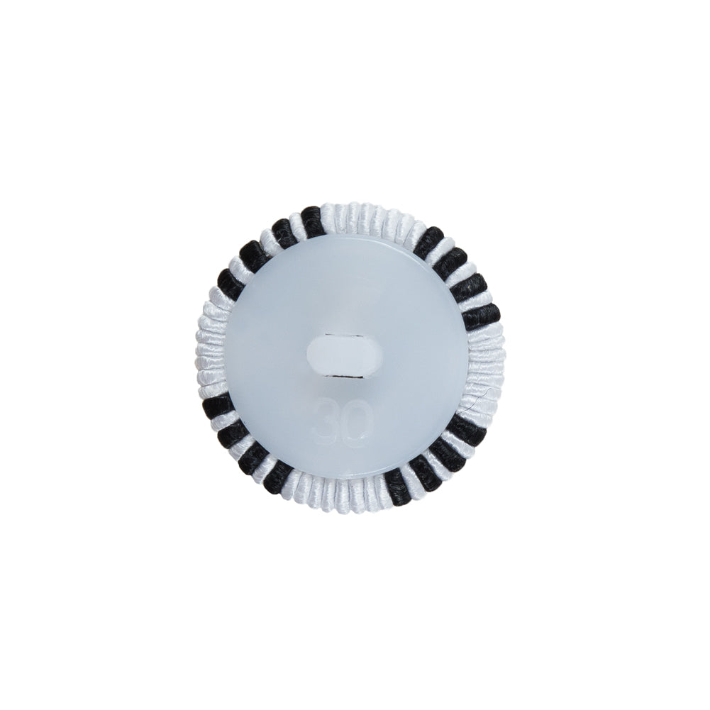 Black & White Fabric Covered Button with Fancy Face - 32L/20mm - Joann Fabrics