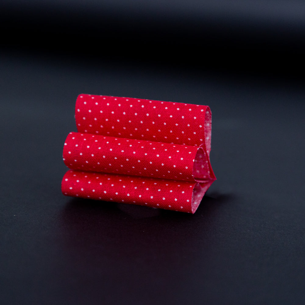 Red and White Polka Dotted Ribbon - 1.875