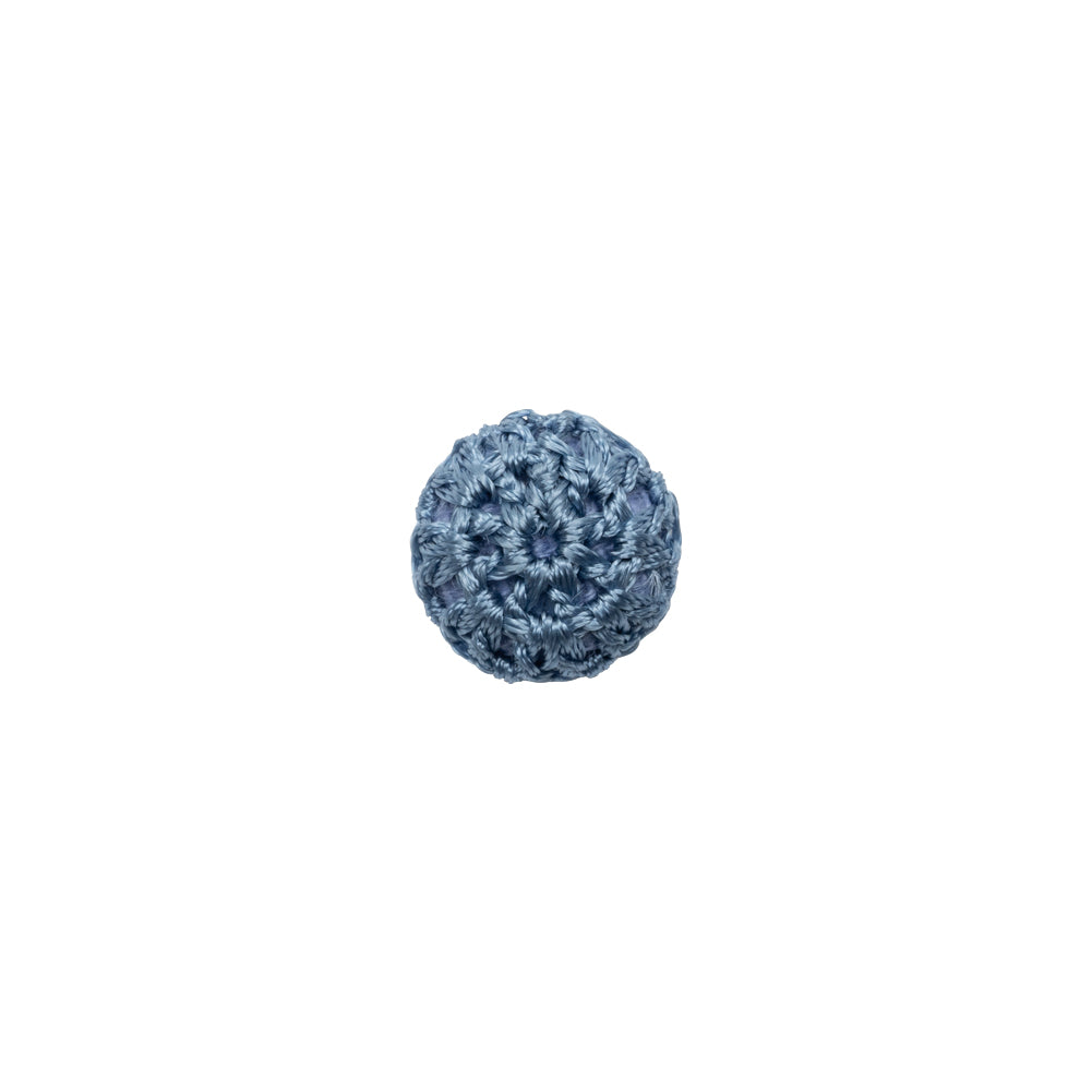 French Blue Crochet Fabric Covered Shank Back Button - 16L/10mm - Joann Fabrics