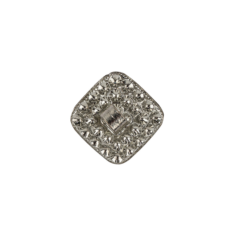 Vintage Swarovski Crystal Rhinestones and Silver Metal Square Shank Back Button - 25L/16mm - Joann Fabrics