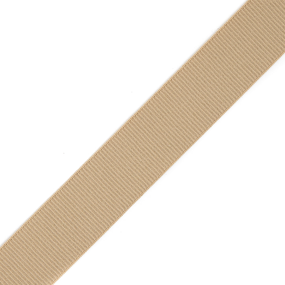 Khaki Stretch Grosgrain Ribbon - 1