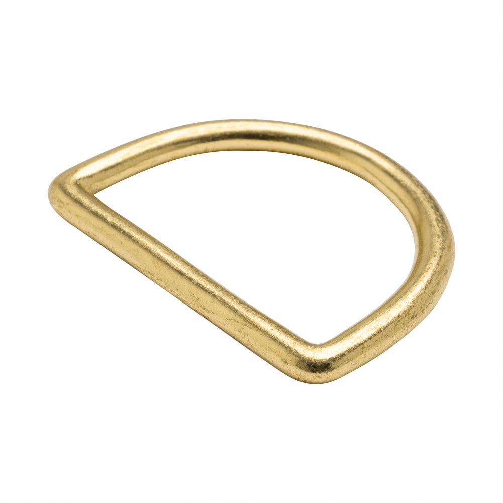 Polished Gold Metal Sharp Corners D-Ring - 1.5