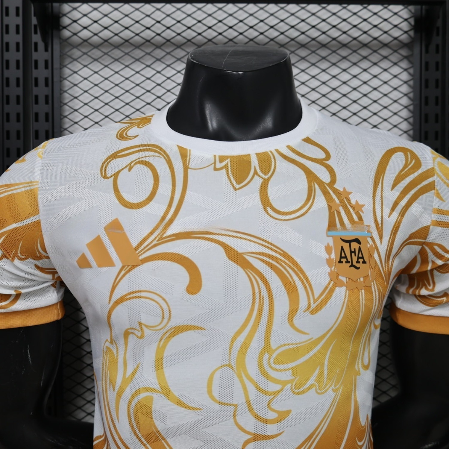 Argentina 2026 White Gold Special Jersey - Player Version - UnitedFutballJersey