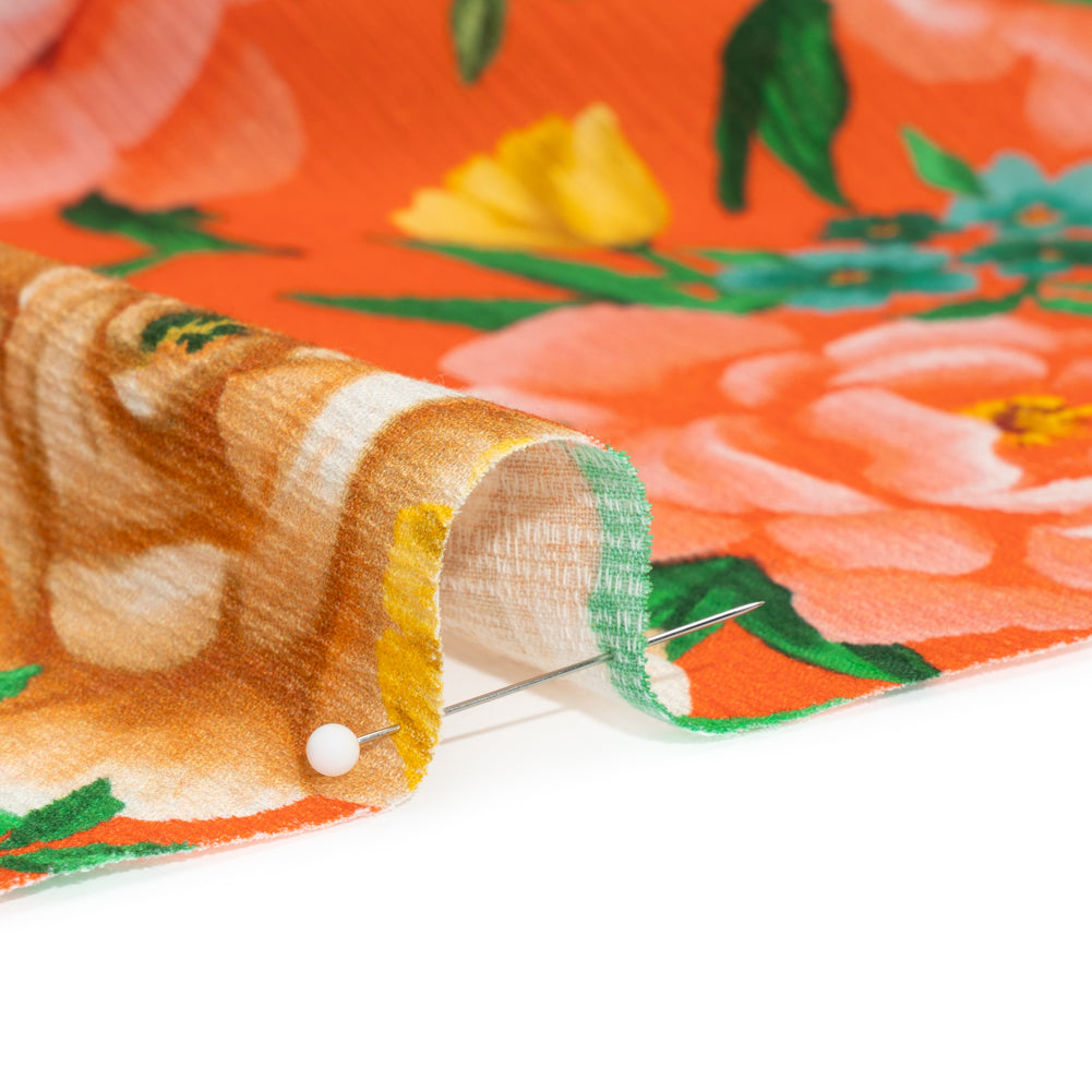 Mood Exclusive Orange Rose Dawn Slubbed Gauzy Cotton Woven - Joann Fabrics
