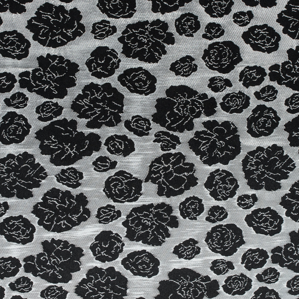 Metallic Silver/Taupe Floral Polyester Brocade - Joann Fabrics