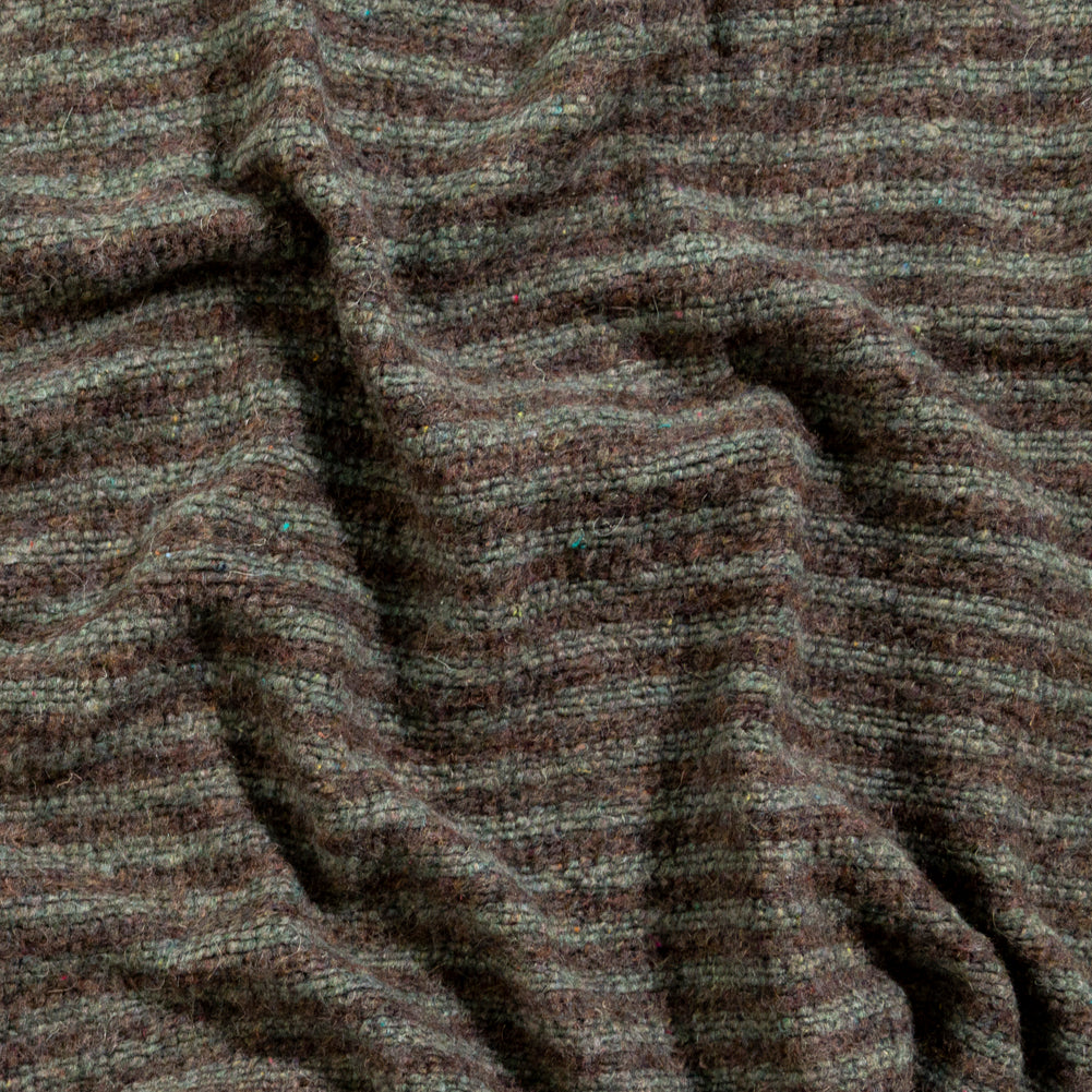 Italian Brown and Gray Striped Chunky Wool Knit - Joann Fabrics