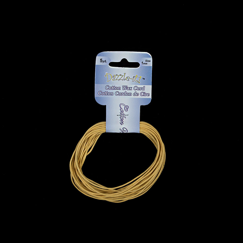 Dazzle-It Lemon Cotton Wax Cord - 1mm - Joann Fabrics