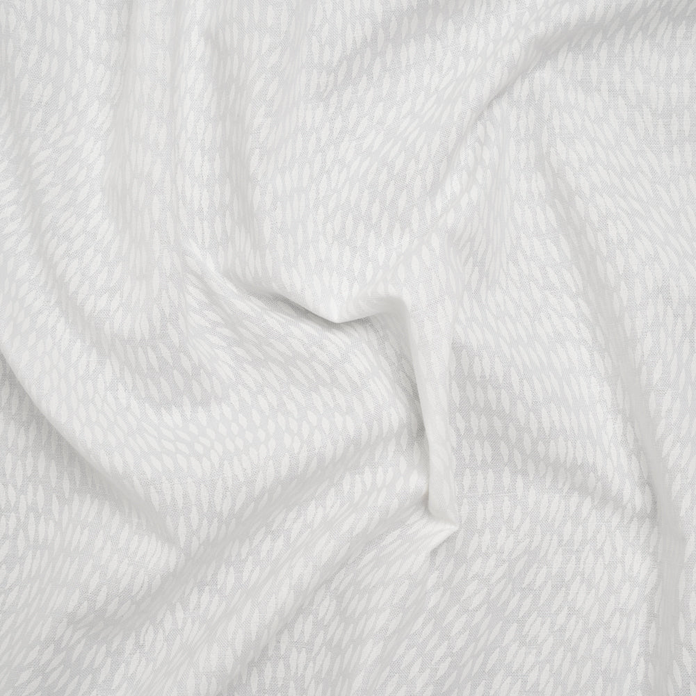 Printed Quilting Cotton by Patrick Lose for Northcott - White on White Beaded Waves - Basically Black & White Collection - Joann Fabrics