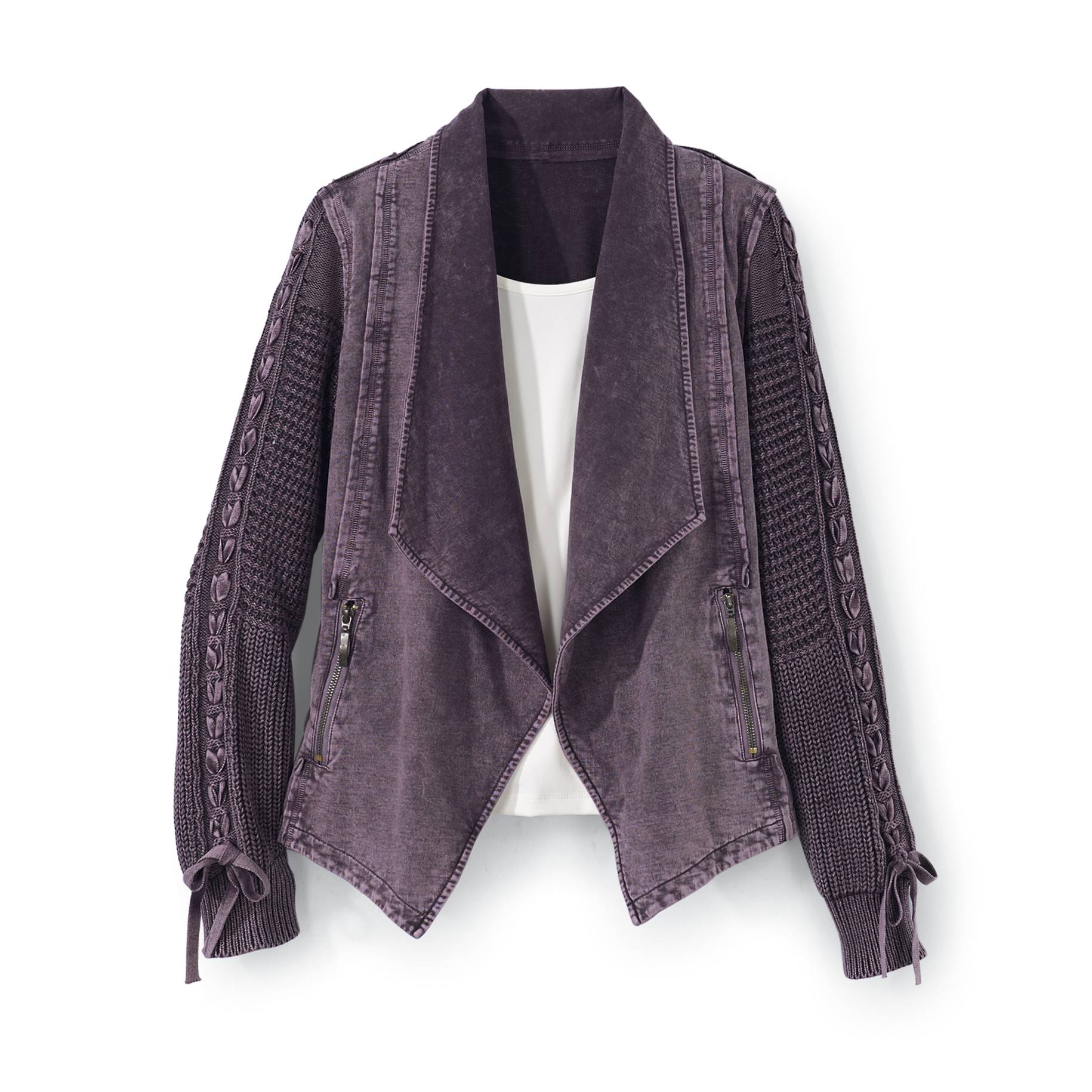 Draped-Front French Terry Jacket - Northstyle Catalog