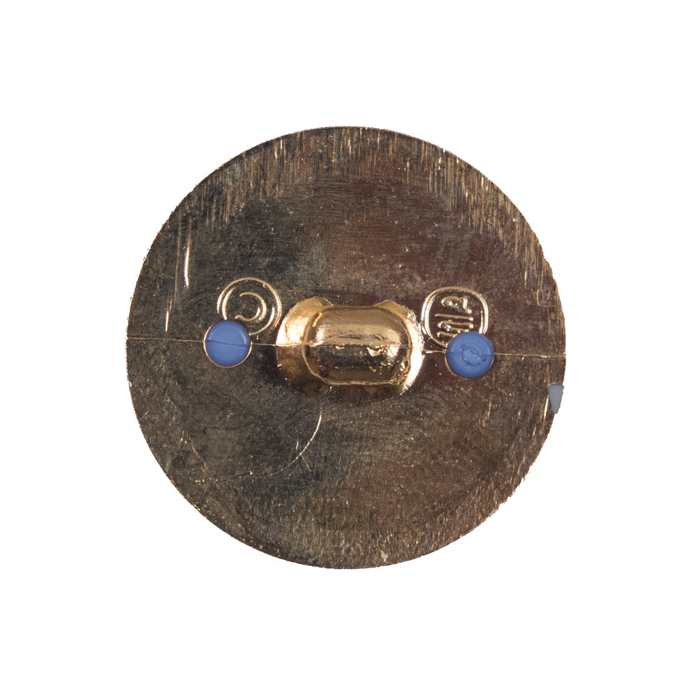 Blue and Gold Shank Back Button - 38L/24mm - Joann Fabrics