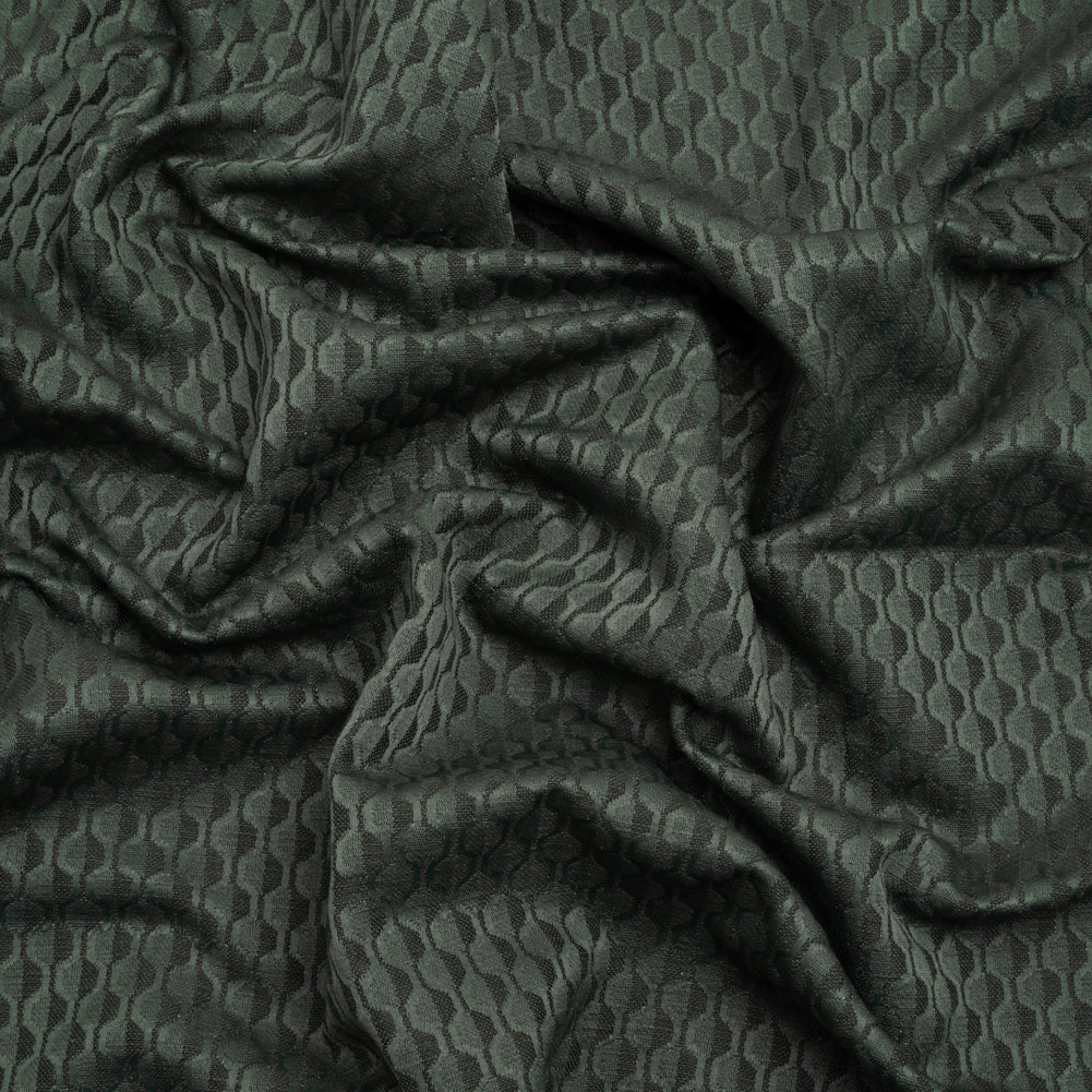 Honeycomb Stripes Recycled Polyester and Cotton Drapery Jacquard - Marine - British Imported - Joann Fabrics