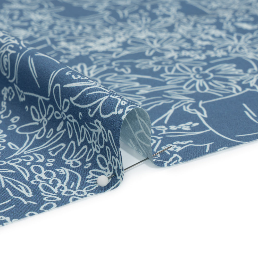 Mood Exclusive Country Blue Potted Pleasantries Cotton Poplin - Joann Fabrics