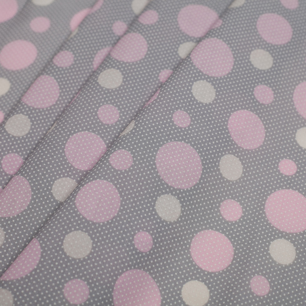 Slate/Pink Lady Cotton Voile Circle Print - Joann Fabrics