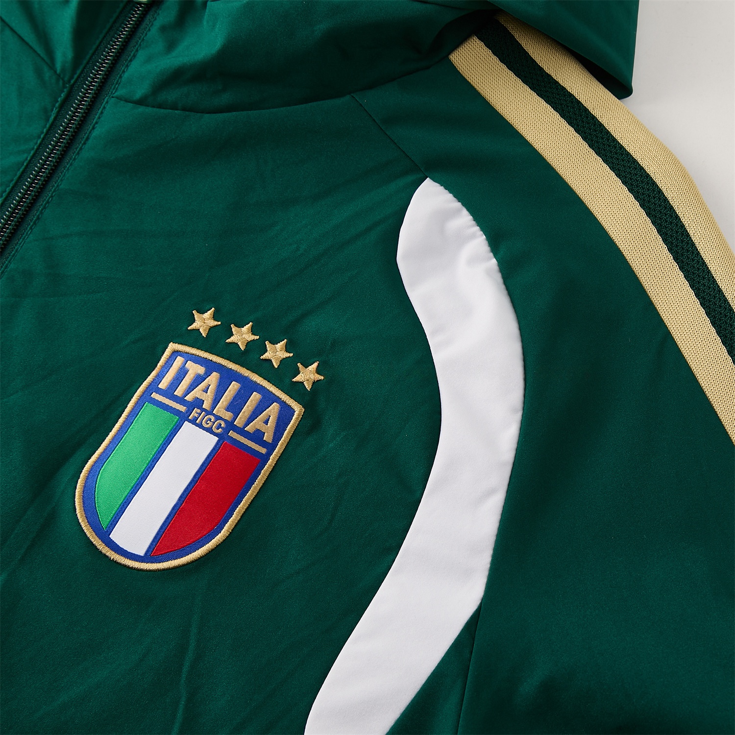 Italy 2026 Hooded Windbreaker Training Set - Green Top & Pants - UnitedFutballJersey
