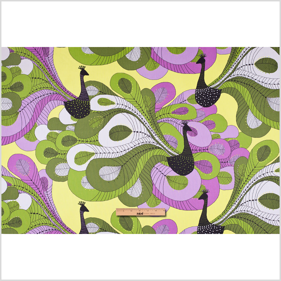 Swedish Green and Purple Peacock Cotton - Joann Fabrics