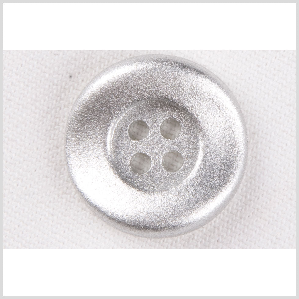 Plastic 4-Hole Button - 36L/23mm - Metallic Silver Crinkle - Joann Fabrics