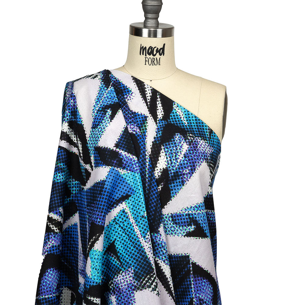 Linen and Rayon Woven - Blue Abstract - Tangled Up in Blue Print - Mood Exclusive Indigo Collection - Joann Fabrics