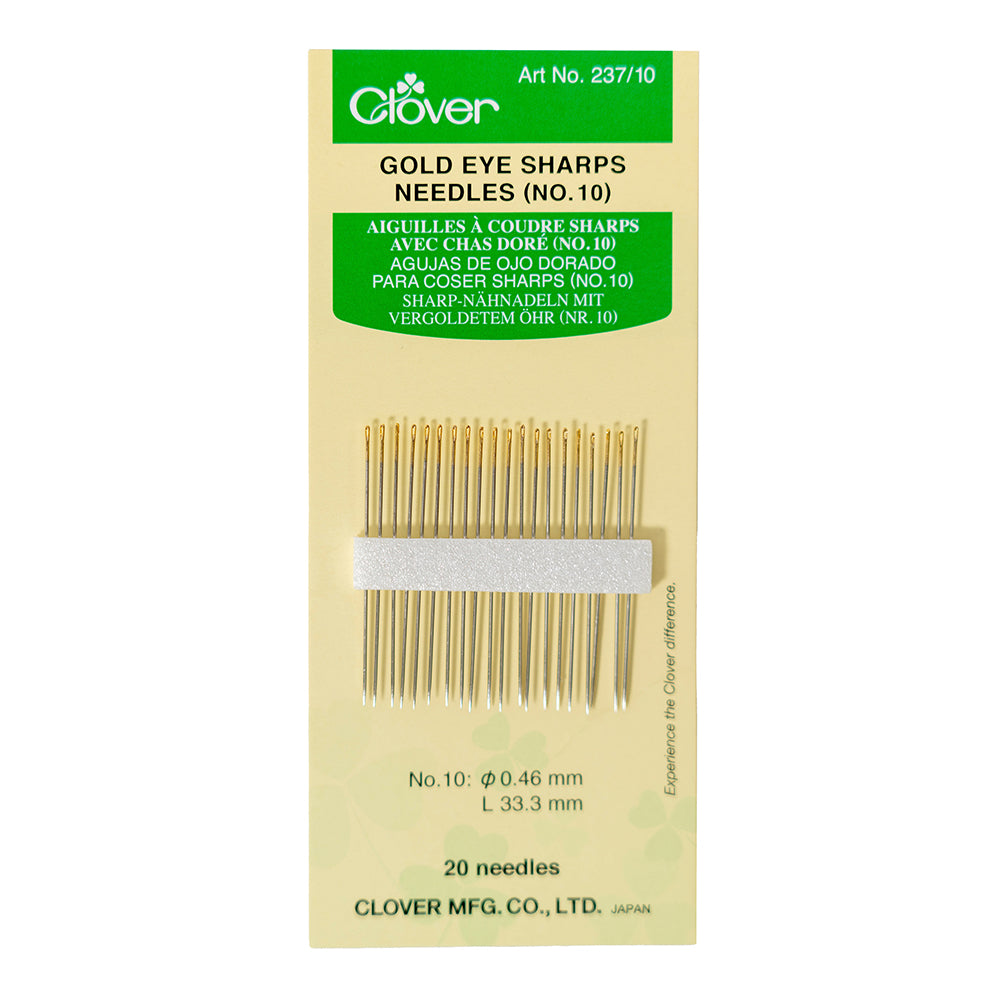 Clover Gold Eye Sharp Needles - Size 10 - 20 ct - Joann Fabrics