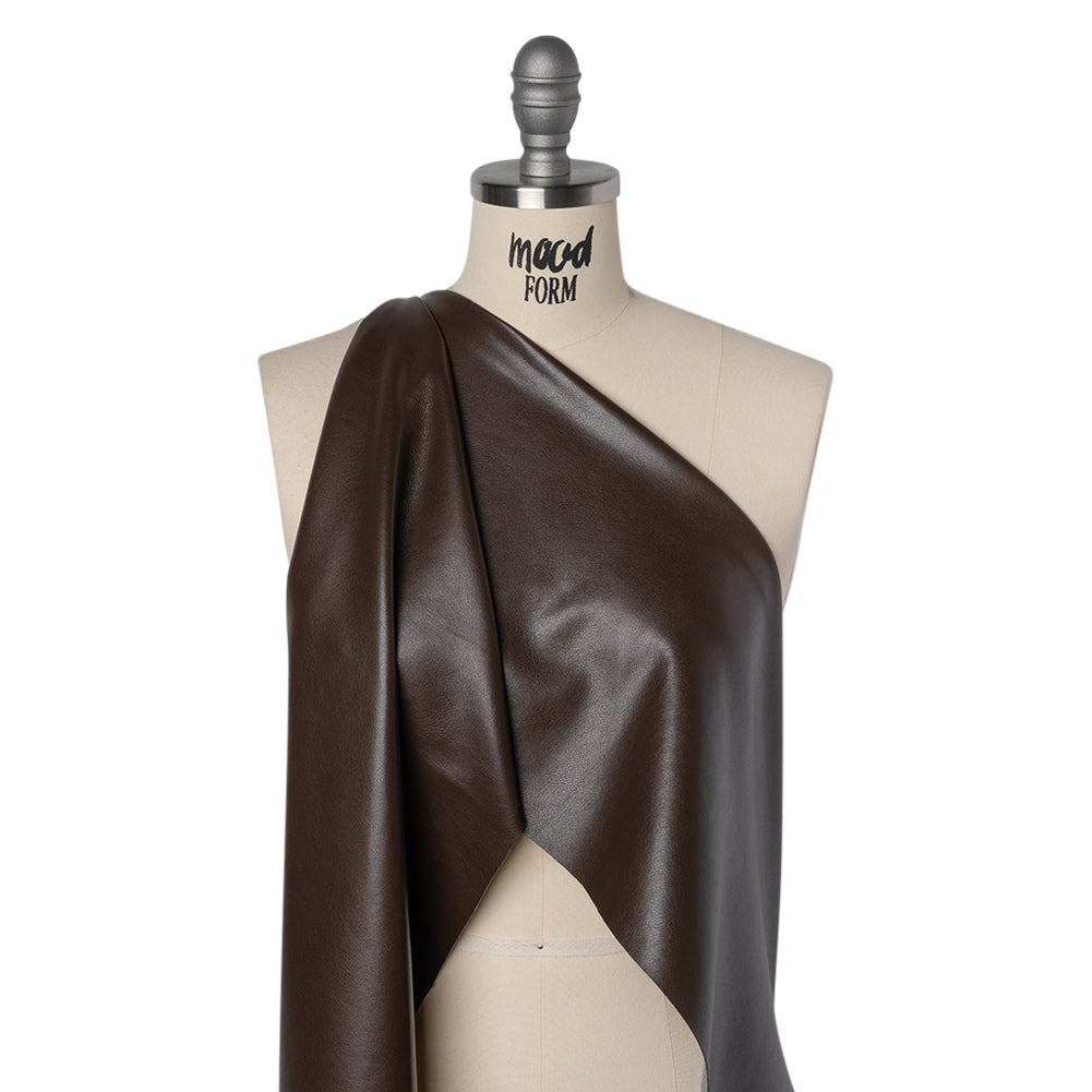 Buttery Faux Leather with Brushed Suede-like Backing - Chocolate - Veronica Collection - Joann Fabrics