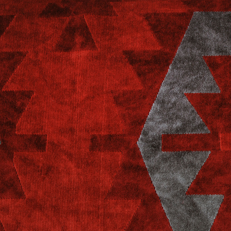 Red Geometric Velvet - Joann Fabrics