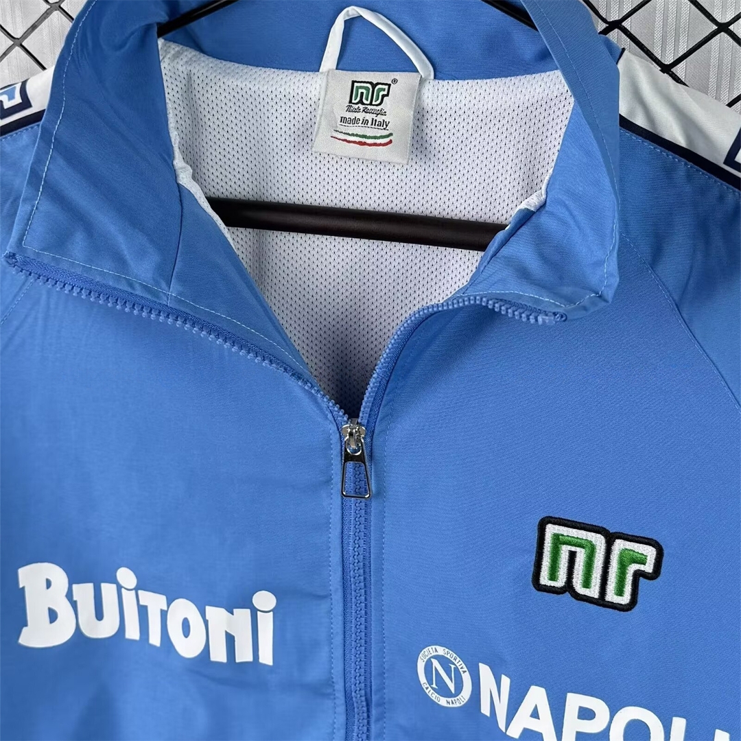 Retro Napoli 1987-88 Blue Windbreaker - UnitedFutballJersey