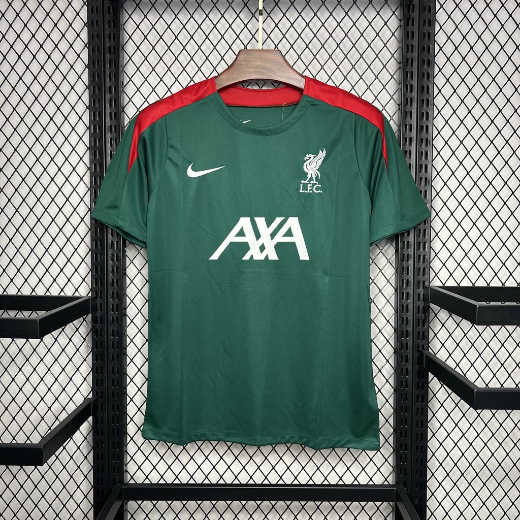 2024/2025 Liverpool Pre-match Training Dark Green Jersey1:1 Thai Quality