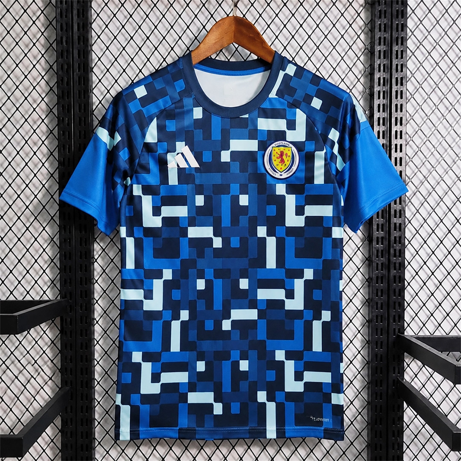 S-c-o.t l.a-n.d 2026 Blue-tone Pixel Grid Pre-Match Jersey - Fans Version - UnitedFutballJersey