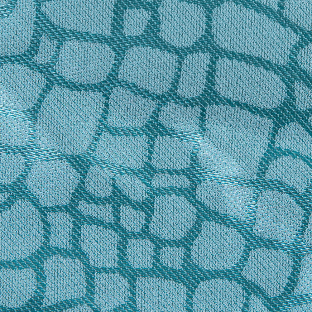 Nicole Miller Luminous Blue Turquoise Pattern Medley Stretch Twill - Joann Fabrics