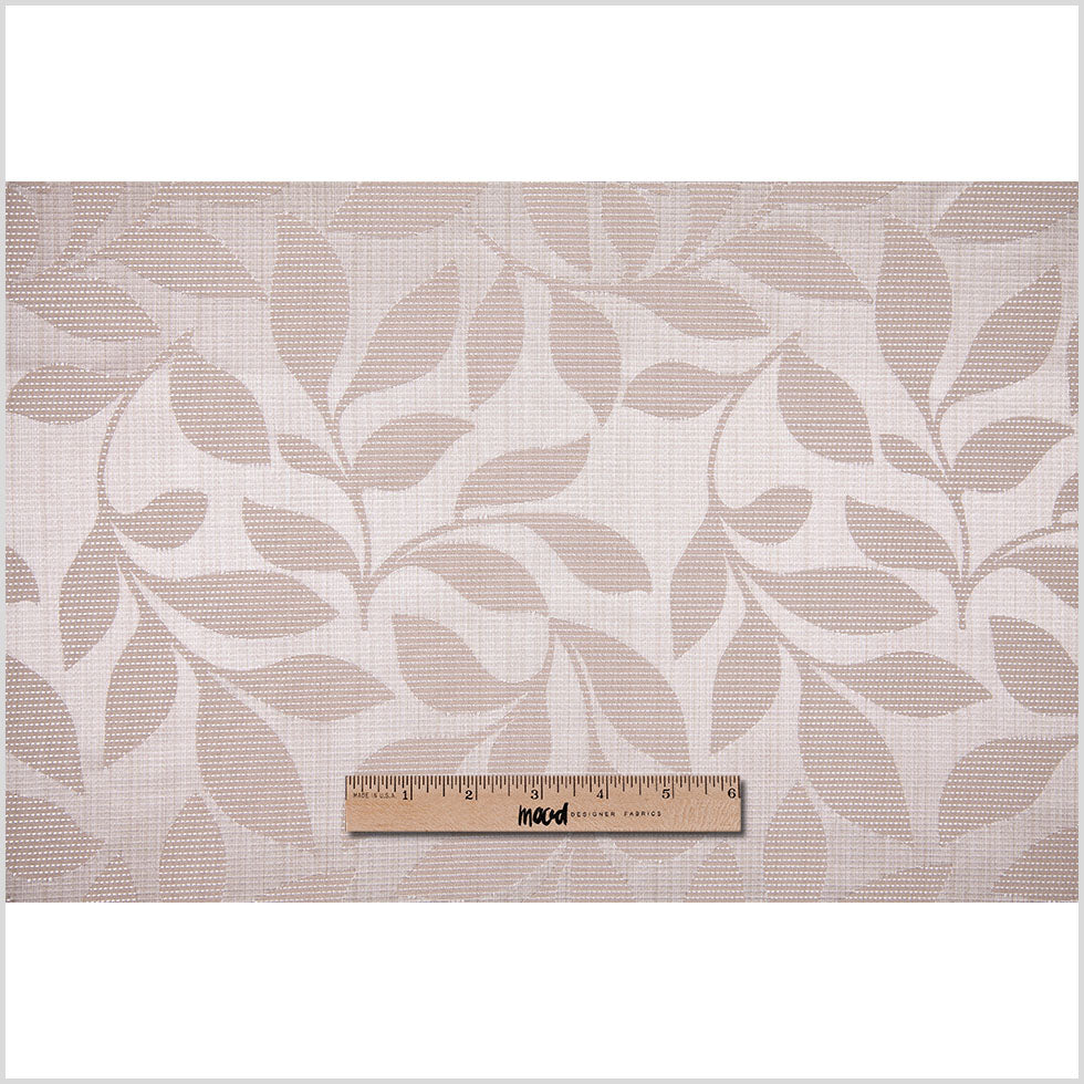 Sand Satiny Woven Leaves Jacquard - Joann Fabrics