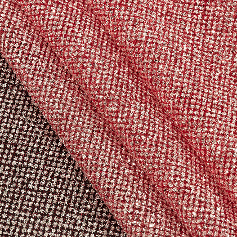 Tulle with Metallic Platinum Glitter - Red - Platina Collection - Joann Fabrics