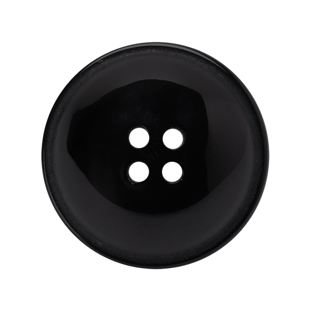 Plastic 4-Hole Button - 44L/28mm - Black Half Dome - Joann Fabrics