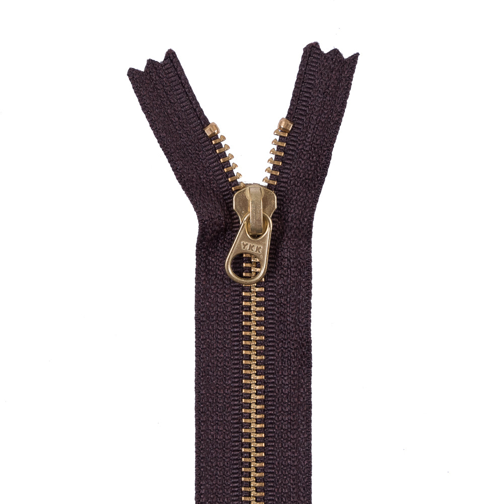 Metal Zipper with Gold Pull and Teeth 4.5
