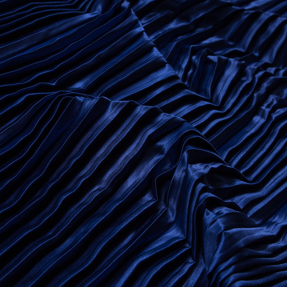 Pleated Stretch Satin - Royal Blue - Andreas Collection - Joann Fabrics