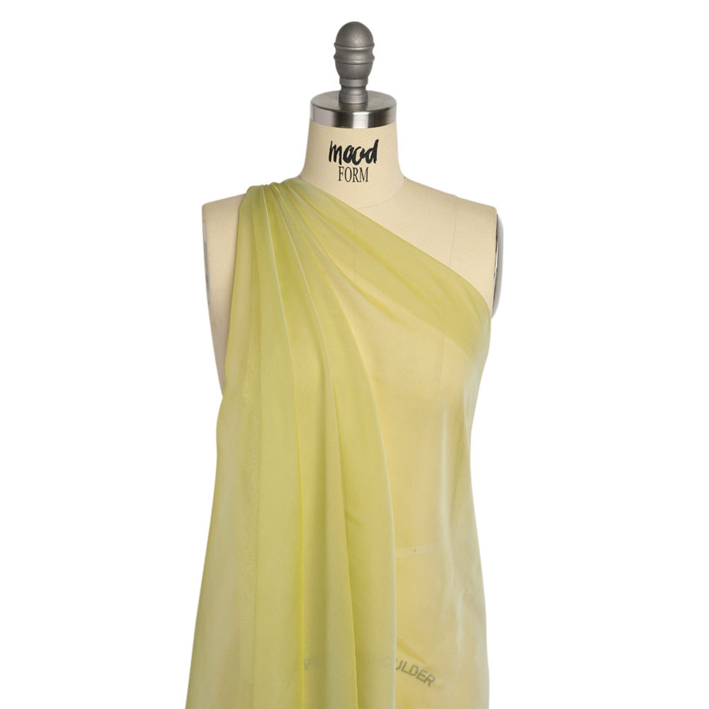 Adelaide Key Lime and White Iridescent Chiffon-Like Silk Voile - Joann Fabrics
