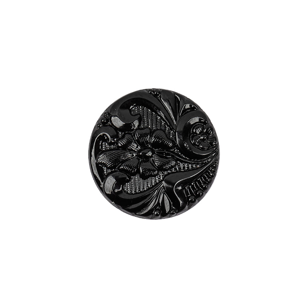 Black Glass Button - 28L/18mm - Joann Fabrics