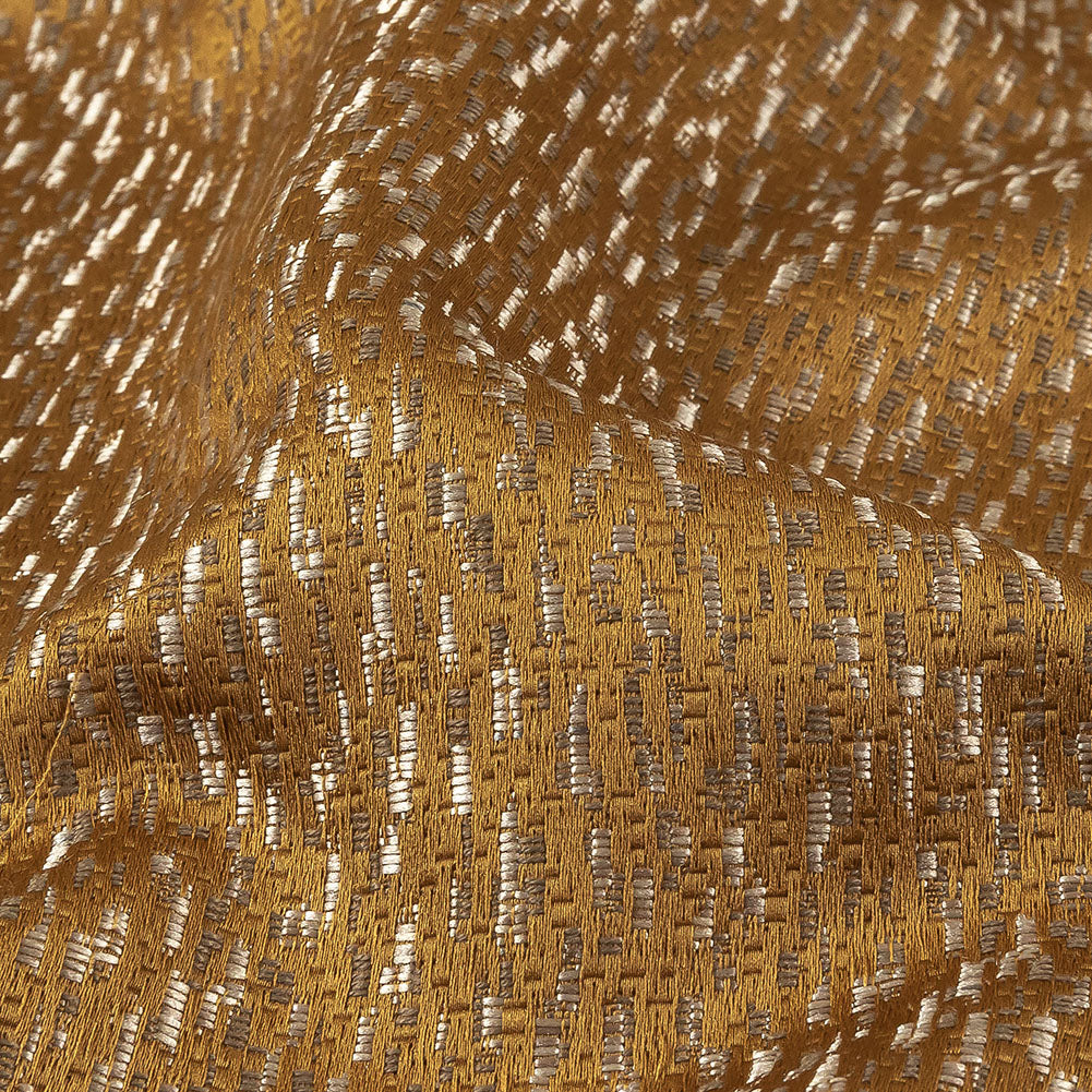 Metallic Drapery Jacquard - Bronze Digital Spots - British Imported - Joann Fabrics