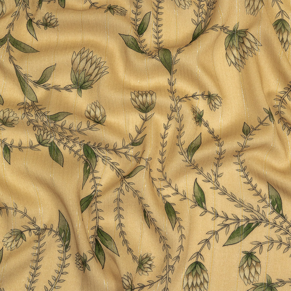 Mood Exclusive Vines Victorious Metallic Pinstriped Viscose Dobby - Joann Fabrics